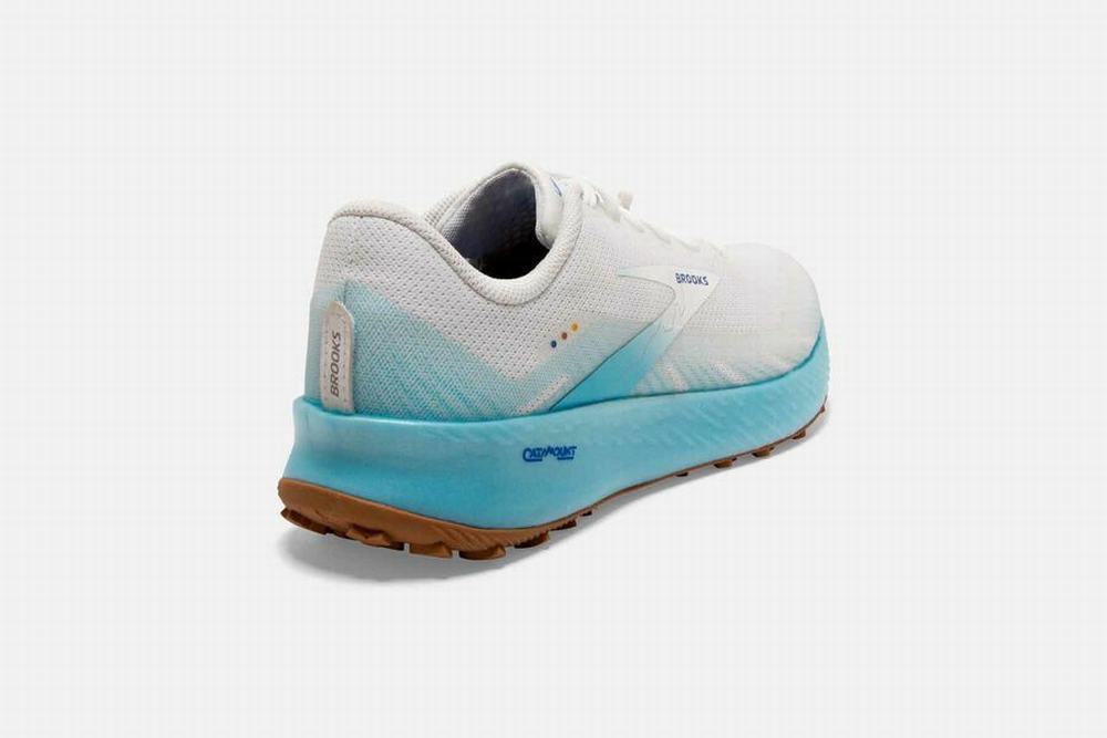 Chaussures Running Brooks Catamount Blanche / Turquoise Clair / Bleu Femme | YMS-47831624