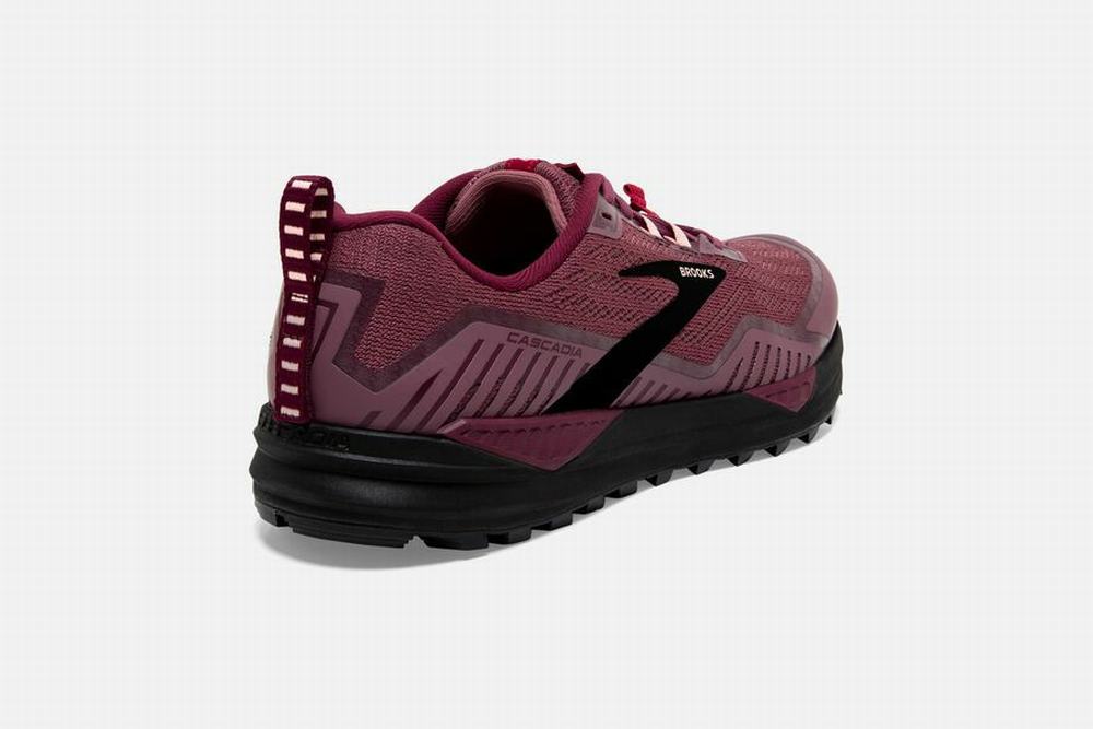 Chaussures Running Brooks Cascadia 15 Bordeaux / Noir Femme | BIK-59951622