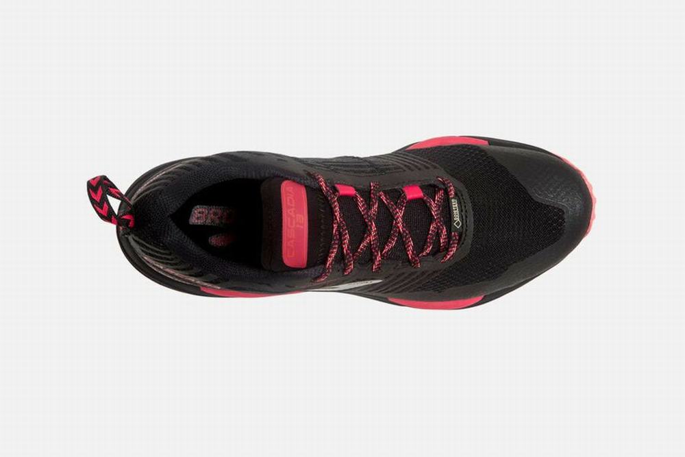 Chaussures Running Brooks Cascadia 13 GTX Noir / Rose / Corail Femme | ZZU-73593457