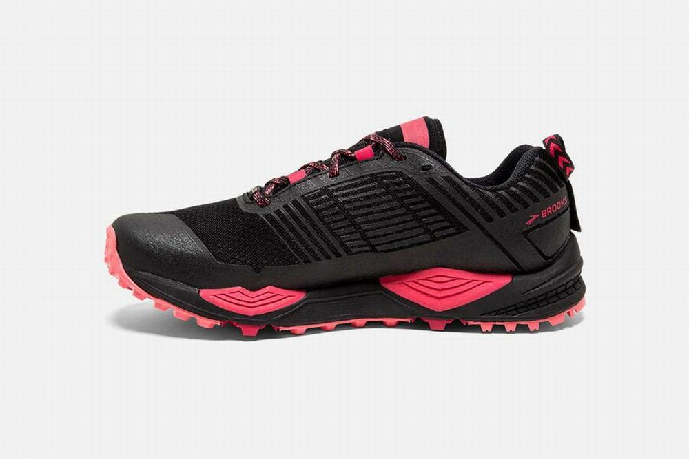 Chaussures Running Brooks Cascadia 13 GTX Noir / Rose / Corail Femme | ZZU-73593457