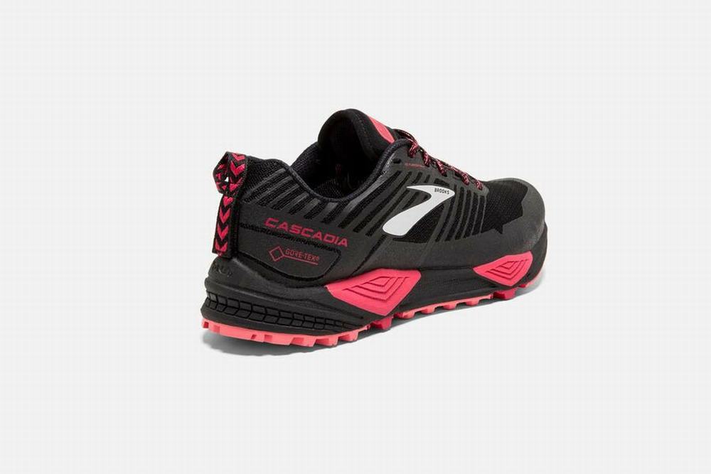 Chaussures Running Brooks Cascadia 13 GTX Noir / Rose / Corail Femme | ZZU-73593457