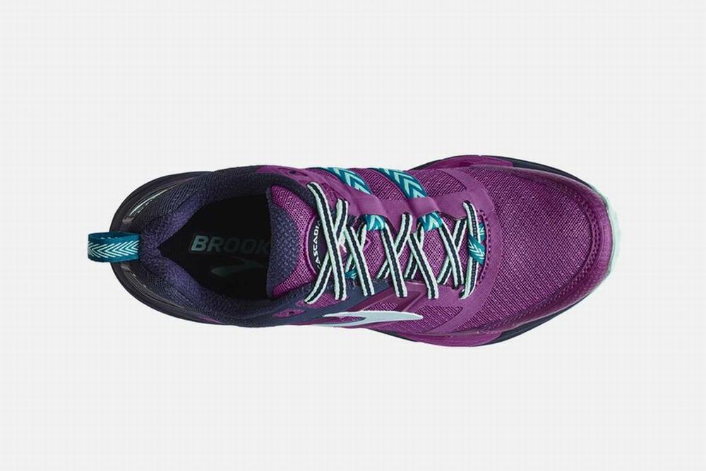 Chaussures Running Brooks Cascadia 12 Violette / Bleu Marine Femme | WND-87450594