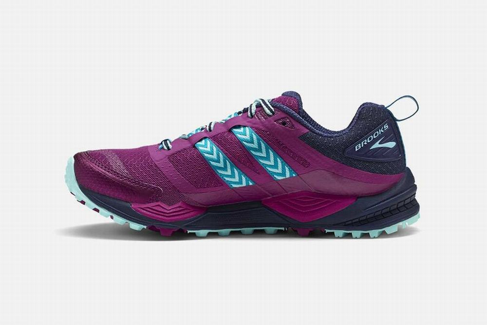 Chaussures Running Brooks Cascadia 12 Violette / Bleu Marine Femme | WND-87450594