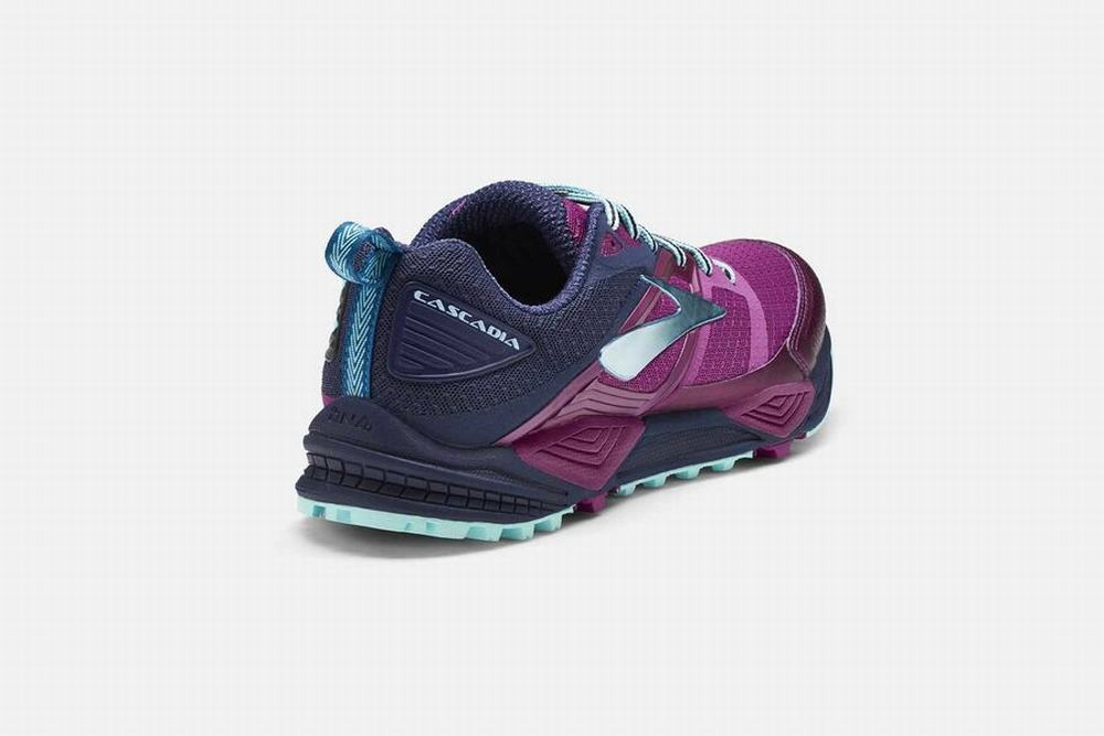 Chaussures Running Brooks Cascadia 12 Violette / Bleu Marine Femme | WND-87450594