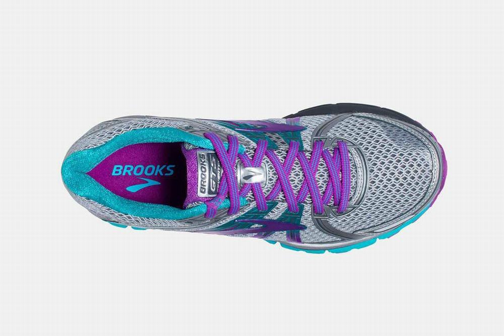 Chaussures Running Brooks Adrenaline GTS 17 Grise / Violette Femme | KXL-53873964