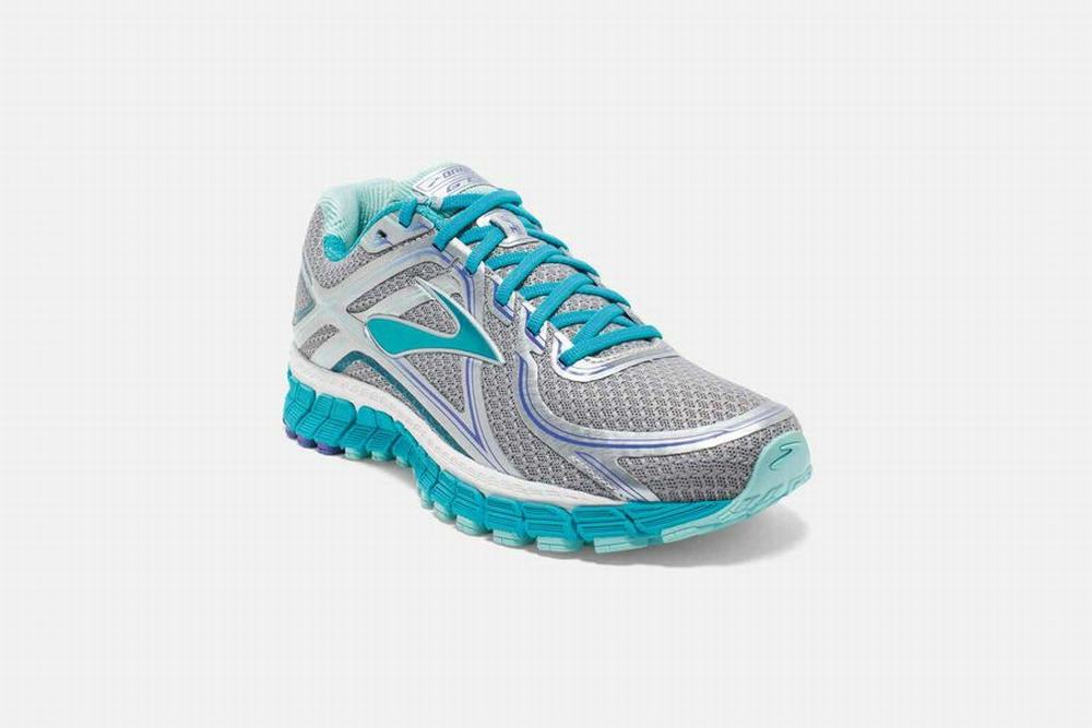 Chaussures Running Brooks Adrenaline GTS 16 Grise / Bleu Femme | BWX-87036379