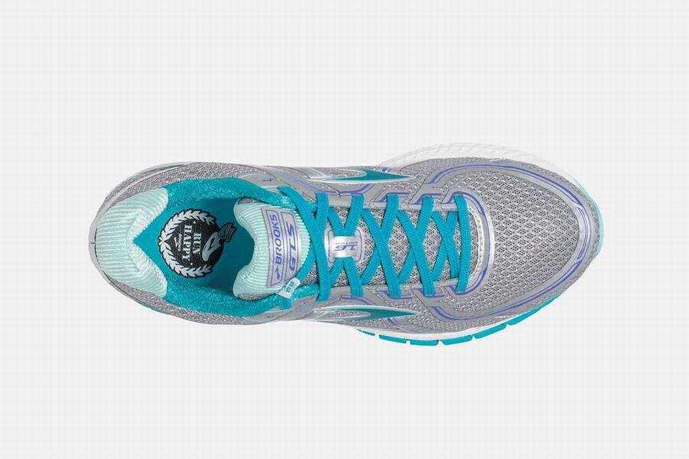 Chaussures Running Brooks Adrenaline GTS 16 Grise / Bleu Femme | BWX-87036379