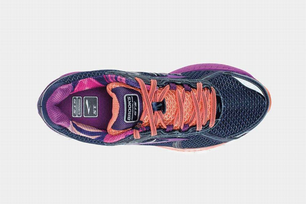 Chaussures Running Brooks Adrenaline GTS 15 Noir / Violette Femme | EJK-26879883