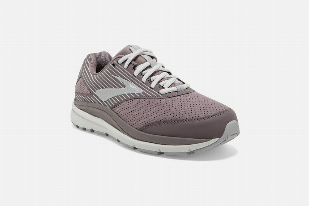 Chaussures de Marche Brooks Addiction Walker Daim Grise Foncé Femme | LMK-72313950