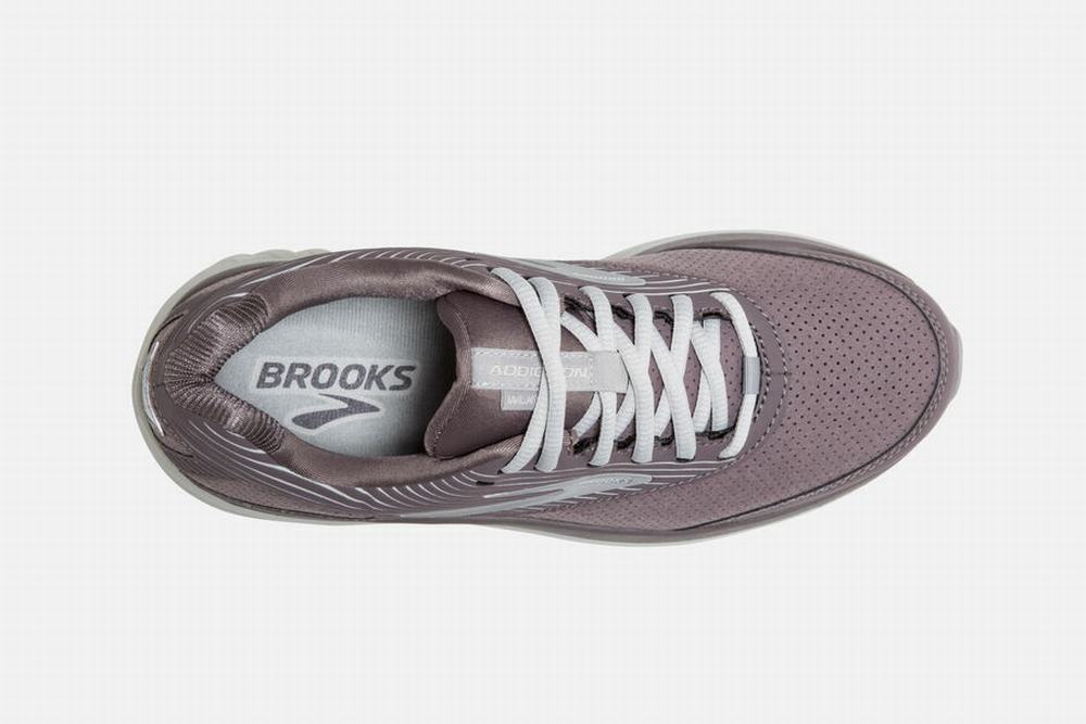 Chaussures de Marche Brooks Addiction Walker Daim Grise Foncé Femme | LMK-72313950