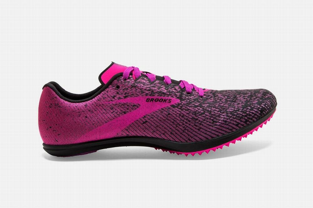 Chaussures Running Brooks Mach 19 Spikeless Noir / Rose Femme | FZW-62817243