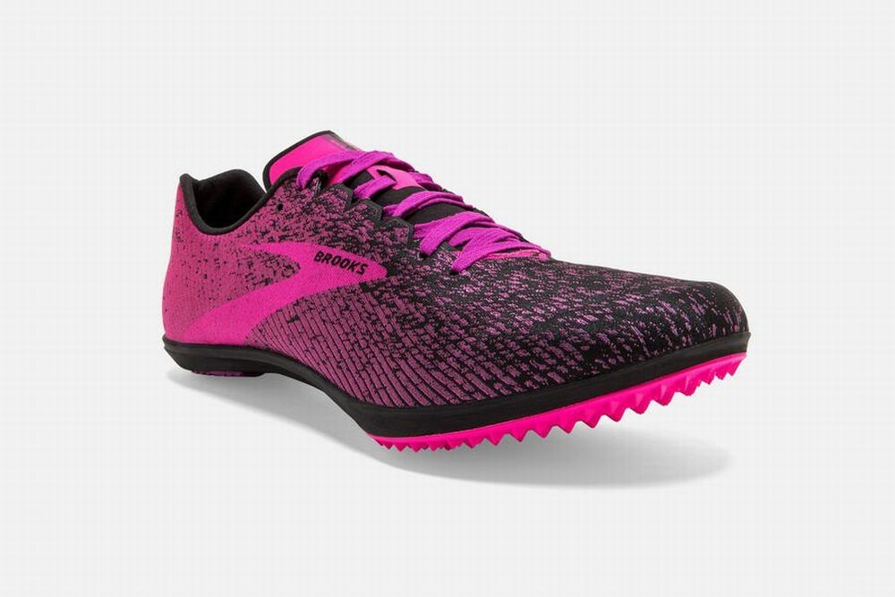 Chaussures Running Brooks Mach 19 Spikeless Noir / Rose Femme | FZW-62817243