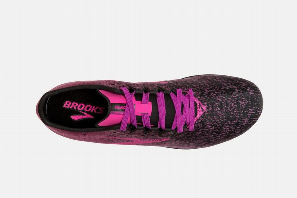 Chaussures Running Brooks Mach 19 Spikeless Noir / Rose Femme | FZW-62817243