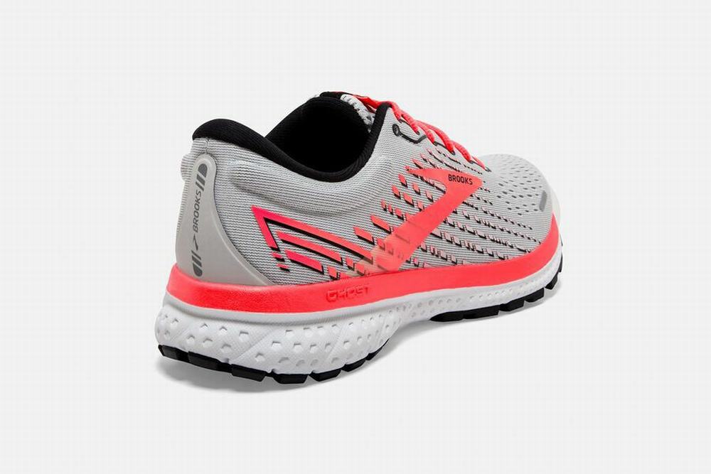 Chaussures Running Brooks Ghost 13 Grise / Corail / Blanche Femme | AJL-17800753