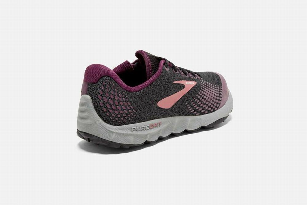 Chaussures Running Brooks PureGrit 7 Noir / Violette / Grise Femme | QCM-08659169