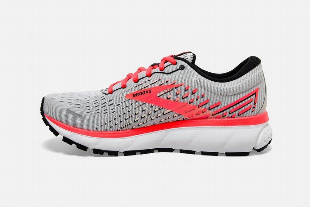 Chaussures Running Brooks Ghost 13 Grise / Corail / Blanche Femme | AJL-17800753