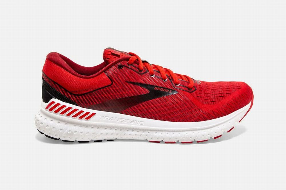 Chaussures Running Brooks Transcend 7 Rouge / Orange / Noir Homme | XNH-85346624