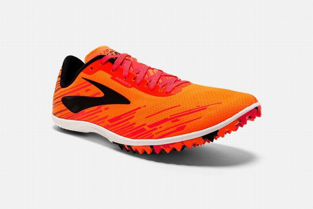 Chaussures Running Brooks Mach 18 Spikeless Orange / Rose / Noir Homme | ZVP-65146506