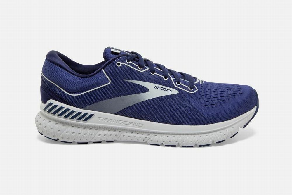 Chaussures Running Brooks Transcend 7 Grise / Bleu Marine Homme | MWB-25876532