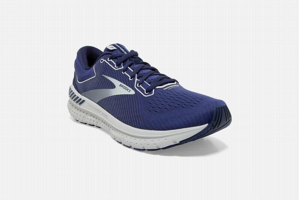 Chaussures Running Brooks Transcend 7 Grise / Bleu Marine Homme | MWB-25876532