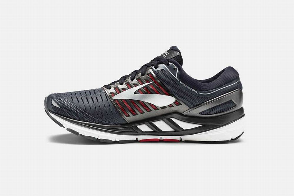 Chaussures Running Brooks Transcend 5 Bleu Marine / Argent / Rouge Homme | WZN-94683544