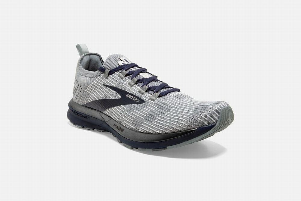 Chaussures Running Brooks Ricochet 2 Grise / Bleu Marine Homme | RRS-96381415