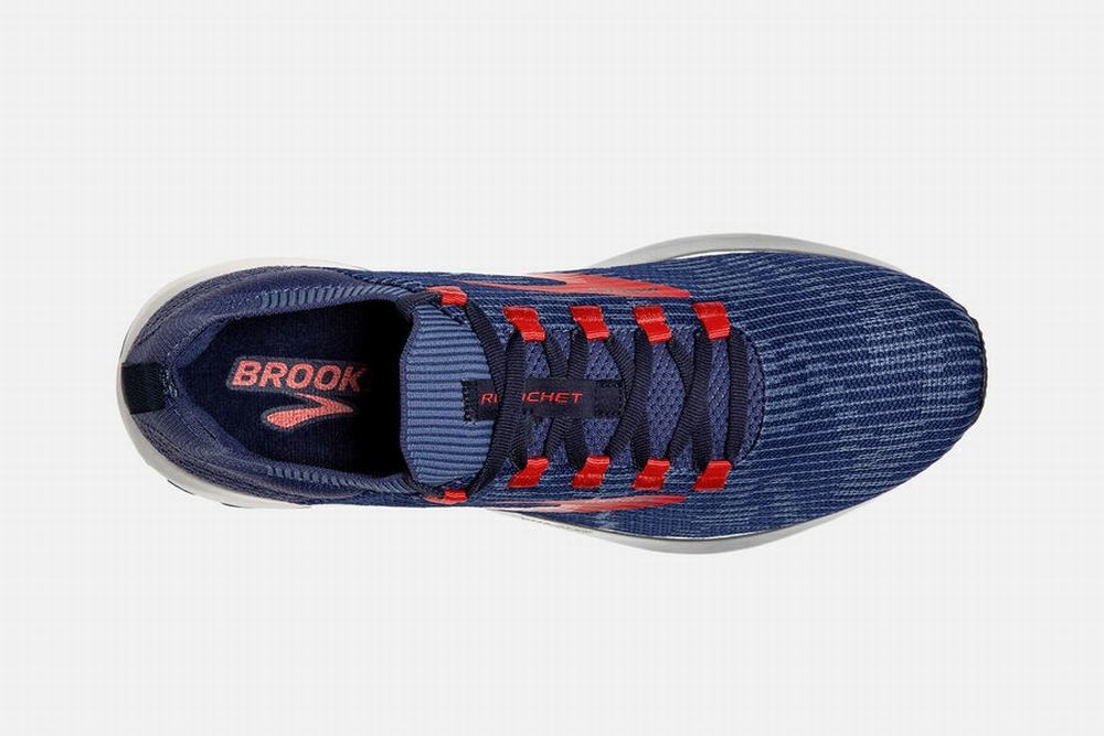 Chaussures Running Brooks Ricochet 2 Bleu / Rouge Homme | IJD-38887267