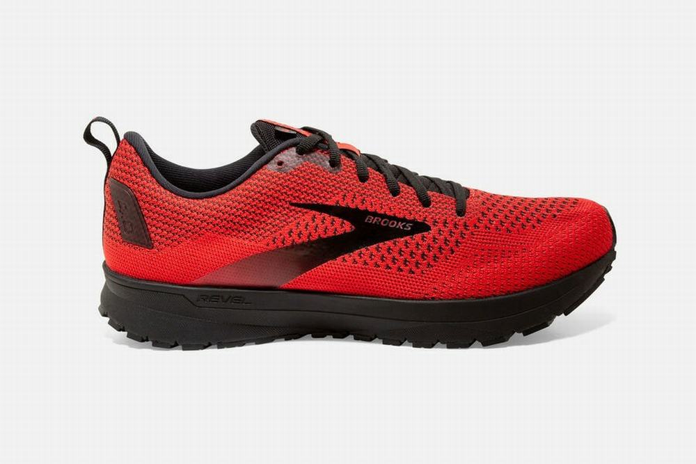 Chaussures Running Brooks Revel 4 Rouge / Noir Homme | SNM-85342935