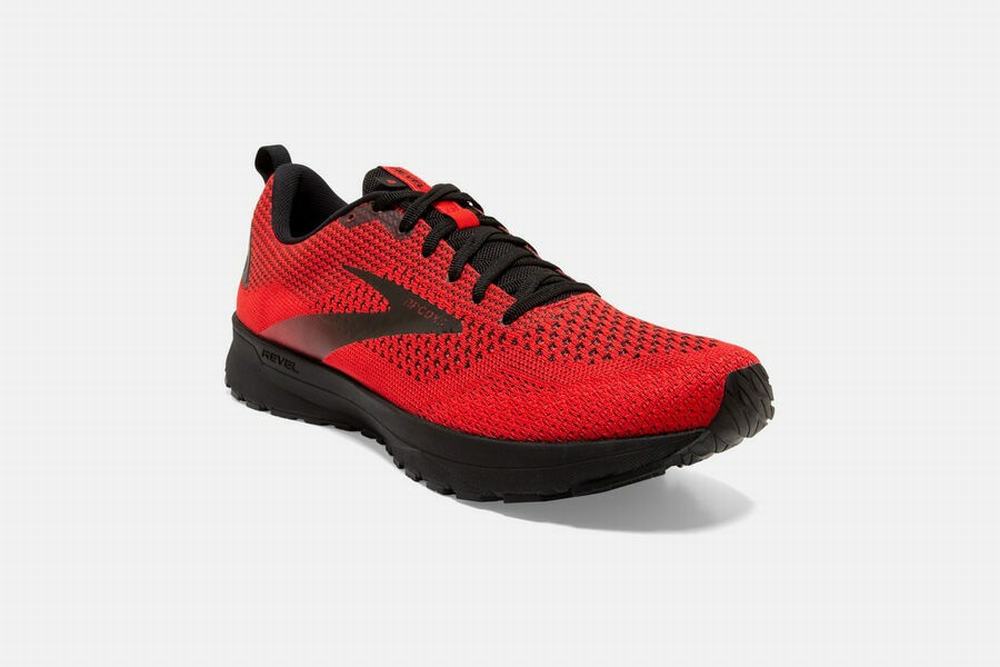 Chaussures Running Brooks Revel 4 Rouge / Noir Homme | SNM-85342935