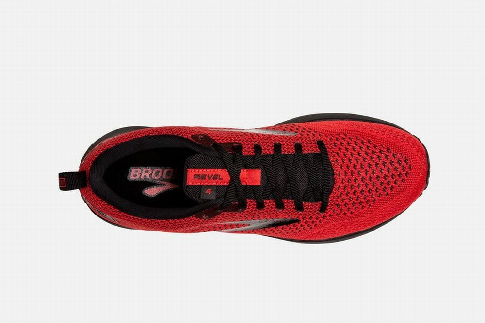 Chaussures Running Brooks Revel 4 Rouge / Noir Homme | SNM-85342935