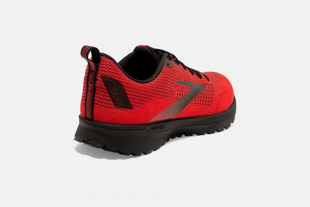 Chaussures Running Brooks Revel 4 Rouge / Noir Homme | SNM-85342935