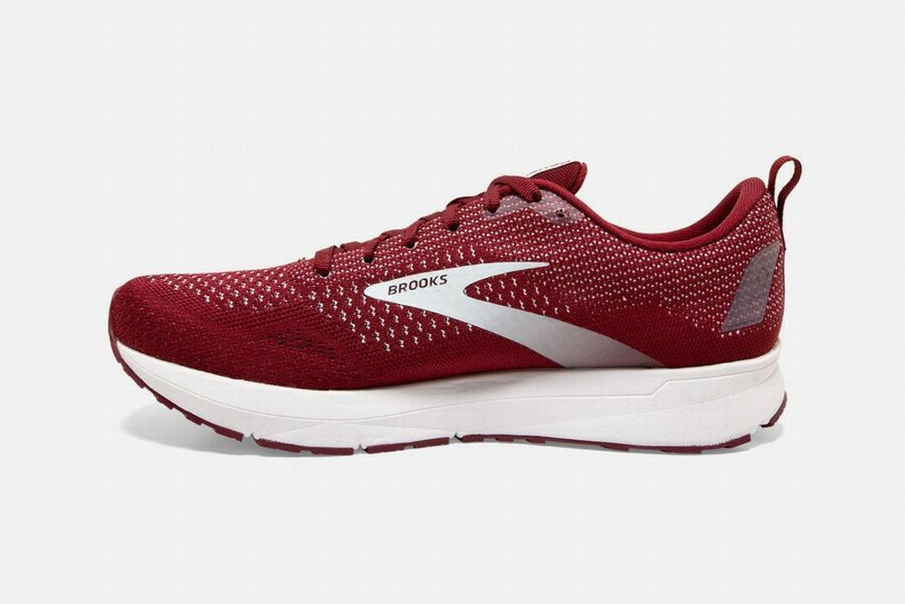 Chaussures Running Brooks Revel 4 Bordeaux / Blanche Homme | OYW-92887501