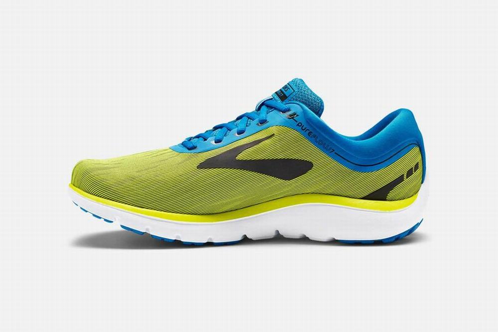 Chaussures Running Brooks PureFlow 7 Jaune / Bleu / Noir Homme | HON-76693476