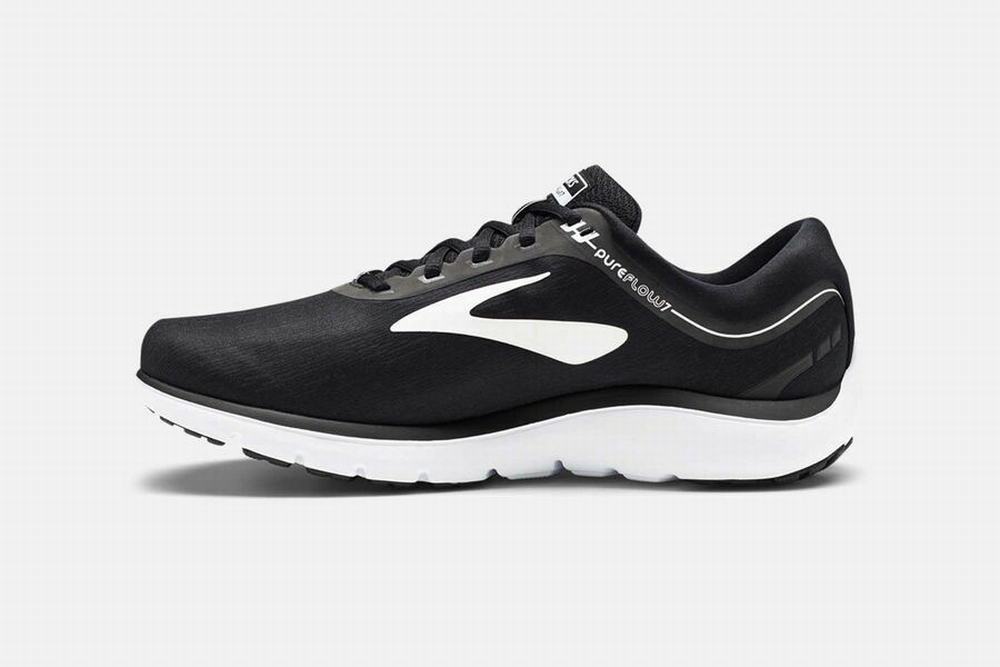 Chaussures Running Brooks PureFlow 7 Noir / Blanche Homme | DUS-92959055