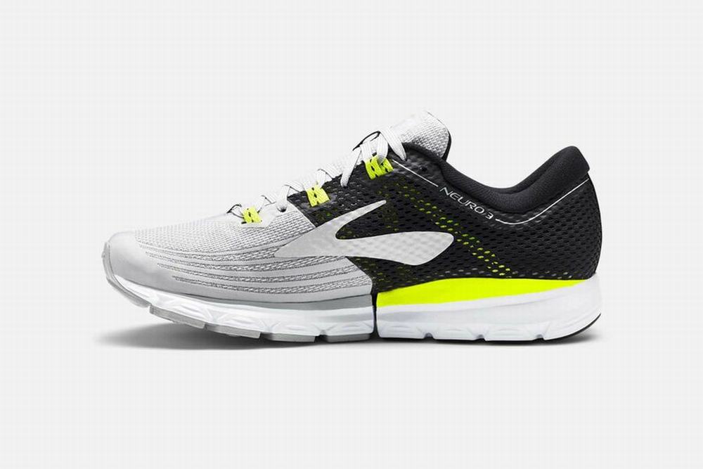 Chaussures Running Brooks Neuro 3 Blanche / Noir Homme | DKK-59228985