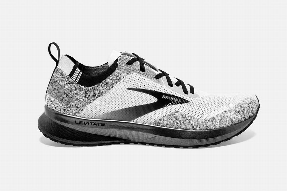 Chaussures Running Brooks Levitate 4 Blanche / Noir Homme | BME-44307702