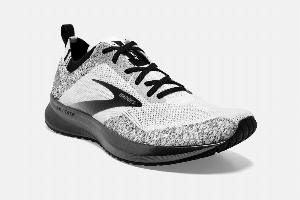 Chaussures Running Brooks Levitate 4 Blanche / Noir Homme | BME-44307702