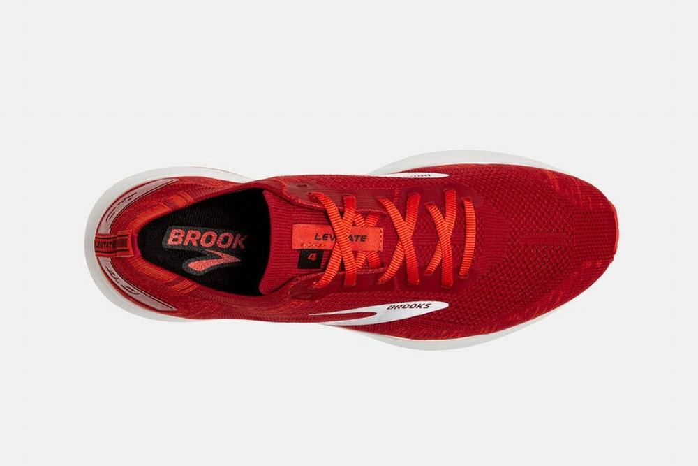 Chaussures Running Brooks Levitate 4 Rouge / Rose / Blanche Homme | OWI-34375300