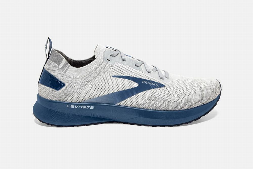 Chaussures Running Brooks Levitate 4 Grise / Bleu Homme | RSA-06020807