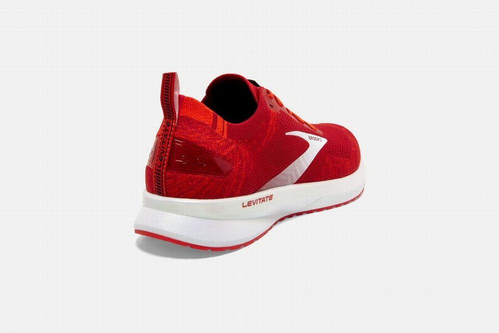 Chaussures Running Brooks Levitate 4 Rouge / Rose / Blanche Homme | OWI-34375300