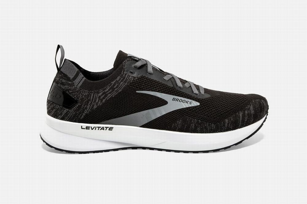 Chaussures Running Brooks Levitate 4 Noir / Blanche Homme | ZDD-13271101