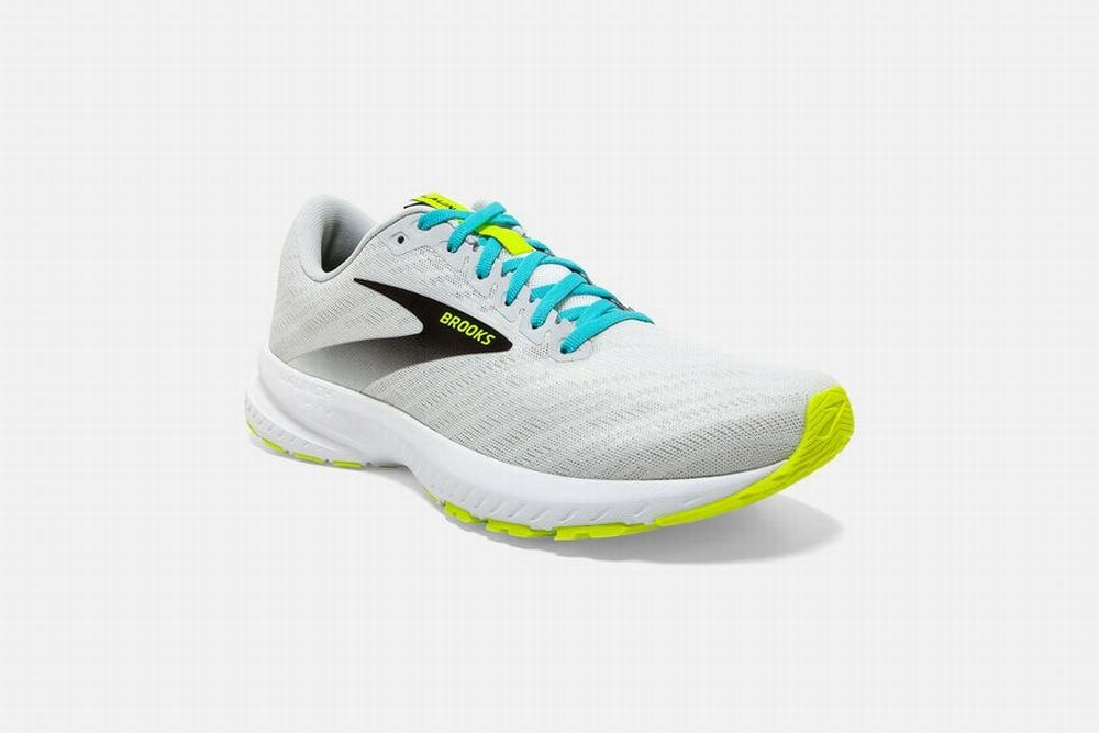 Chaussures Running Brooks Launch 7 Blanche / Bleu Homme | BGG-62337864