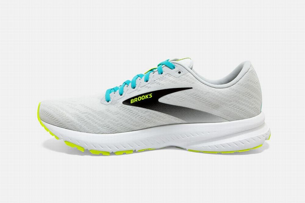 Chaussures Running Brooks Launch 7 Blanche / Bleu Homme | BGG-62337864