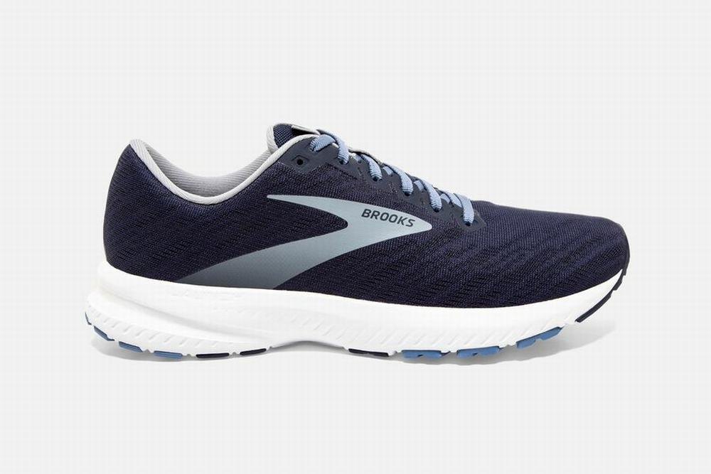 Chaussures Running Brooks Launch 7 Bleu Marine / Grise / Blanche Homme | KUH-41455069