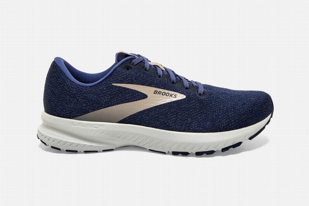 Chaussures Running Brooks Launch 7 Bleu Marine / Grise Homme | OSM-10322604