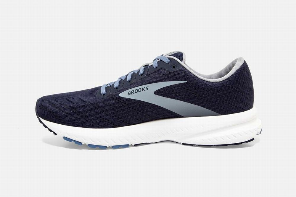 Chaussures Running Brooks Launch 7 Bleu Marine / Grise / Blanche Homme | KUH-41455069