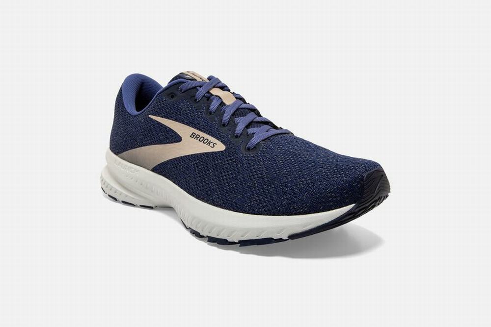 Chaussures Running Brooks Launch 7 Bleu Marine / Grise Homme | OSM-10322604