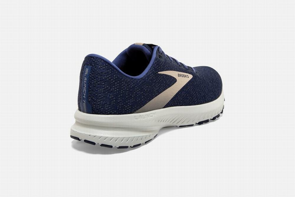 Chaussures Running Brooks Launch 7 Bleu Marine / Grise Homme | OSM-10322604