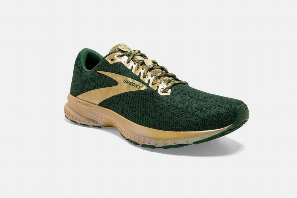 Chaussures Running Brooks Launch 7 Vert / Doré Homme | FBZ-02453050