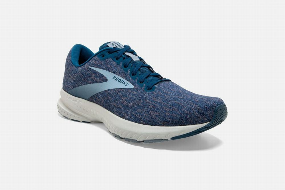 Chaussures Running Brooks Launch 7 Bleu / Bleu Marine / Grise Homme | CNU-43053093